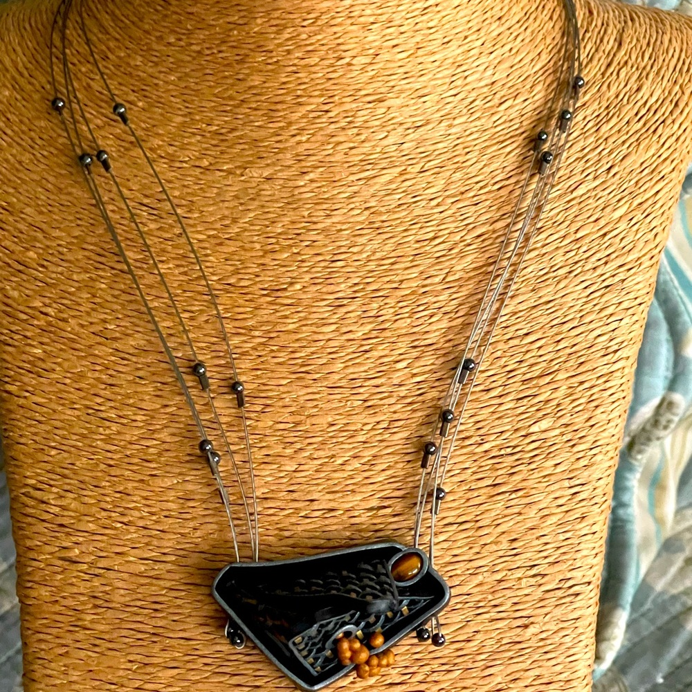 Very abstract unique statement necklace